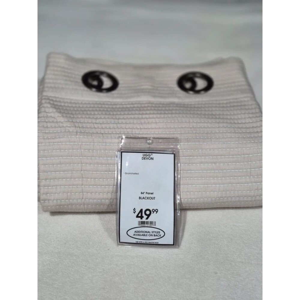 NWT- UGG 84" Beige Single Panel Blackout Curtains